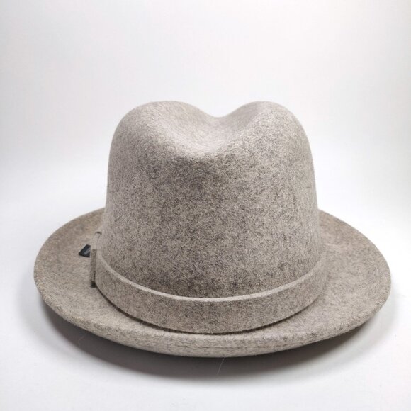 Stetson Gray Grey Wool Hat Size 7 1/8 Damaged Interior Leather Band Made in USA - Picture 3 of 13
